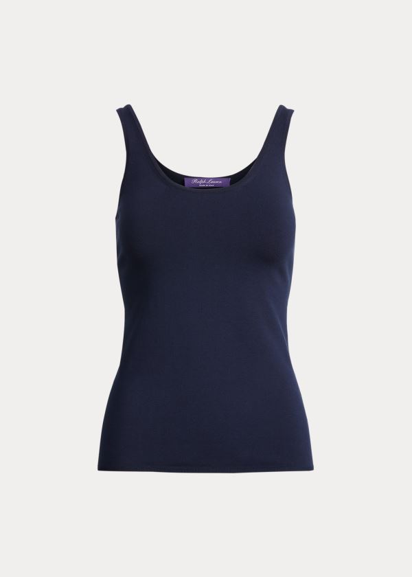 Ralph Lauren Silk-Blend Tank Top Dame Danmark (OYEUV5973)